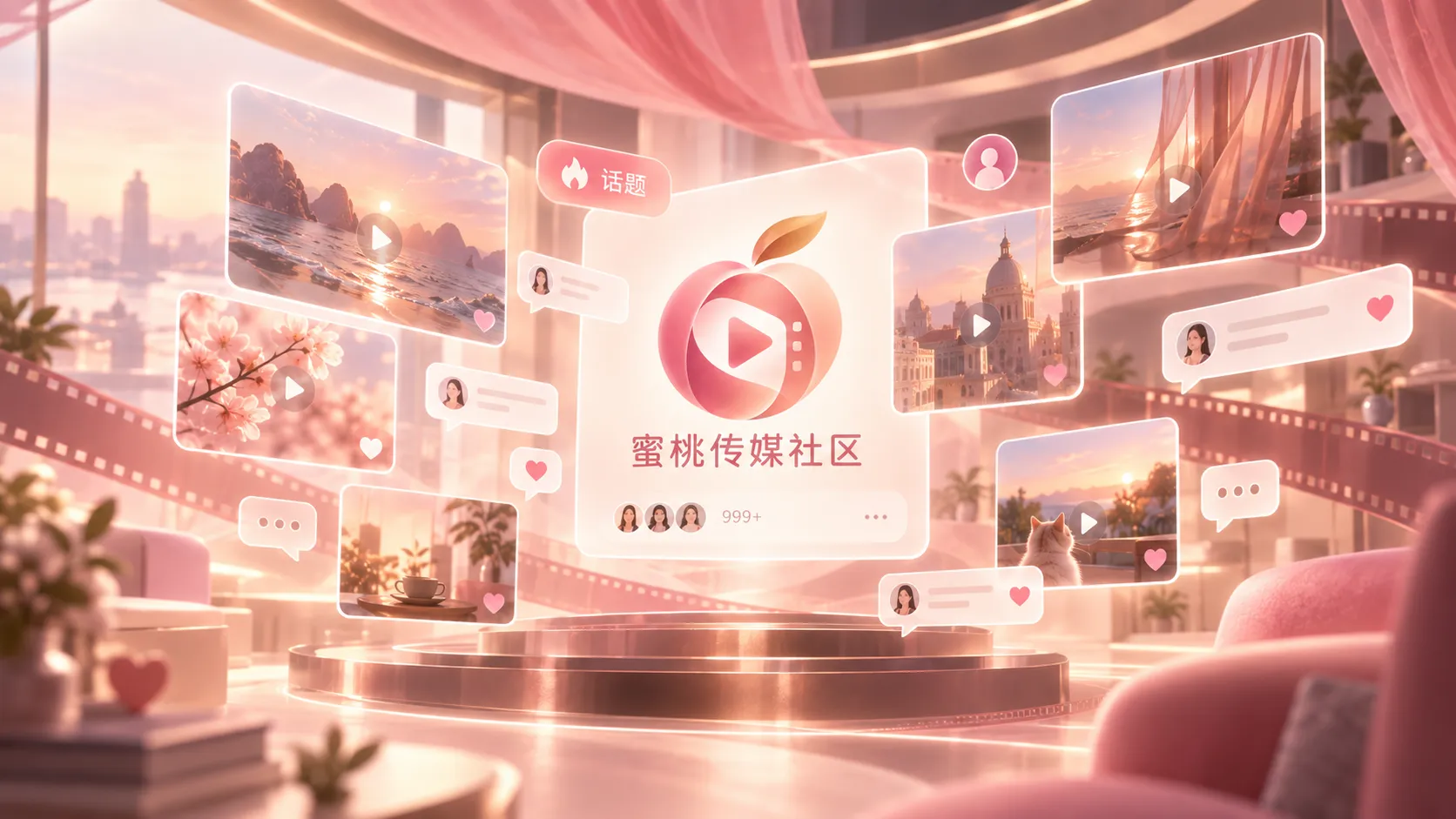 傍晚公园与树影